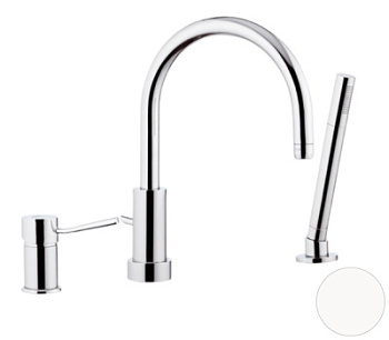 Смеситель для ванны Remer Minimal N07, белый матовый