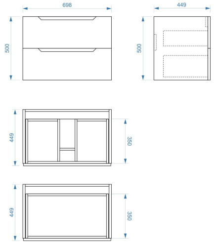 Тумба подвесная Vela Верона 70П под Classica TU27080