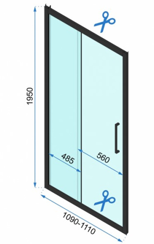 Душевая дверь Rea Rapid Slide 110 K6401