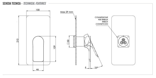 Смеситель для душа Remer Infinity I30KBNO, черный матовый