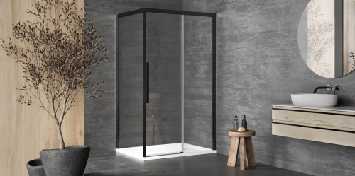 Душевой уголок Kolpa-San Libra DW 100X90-R black transparent 518430