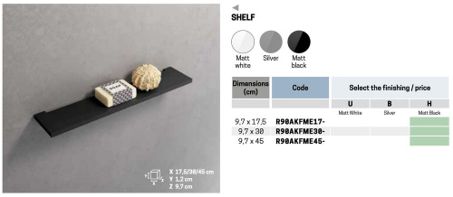 Полка Novellini Frame 30 см R90AKFME30-B