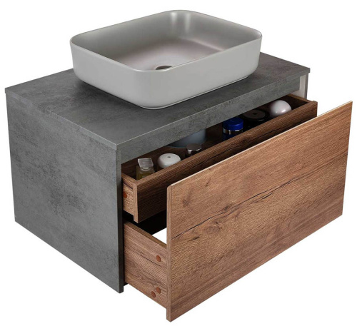 Тумба подвесная Vincea Mesa 800 T.Oak + Beton VMC-2MS800TB