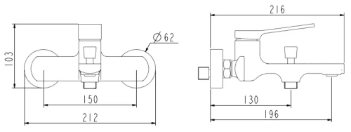 Смеситель для ванны Nemo Prima NM-1351-BG brush gold