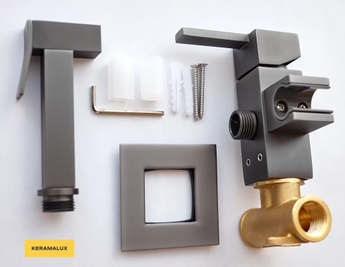 Гигиенический душ CeramaLux KBS/008 вороненая сталь