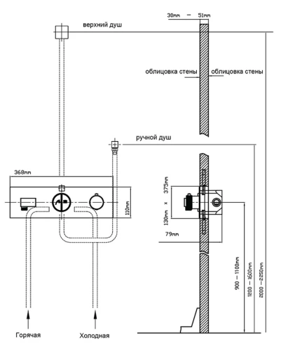 Душевая система Vincea VSFW-422T2GM