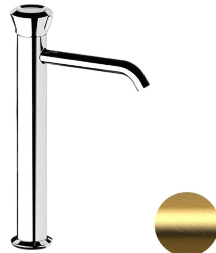 Смеситель для раковины Remer Element ET11LXLBG, золото брашированное