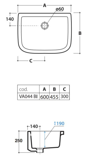 Умывальник Globo ARTCOMPL VA044BI