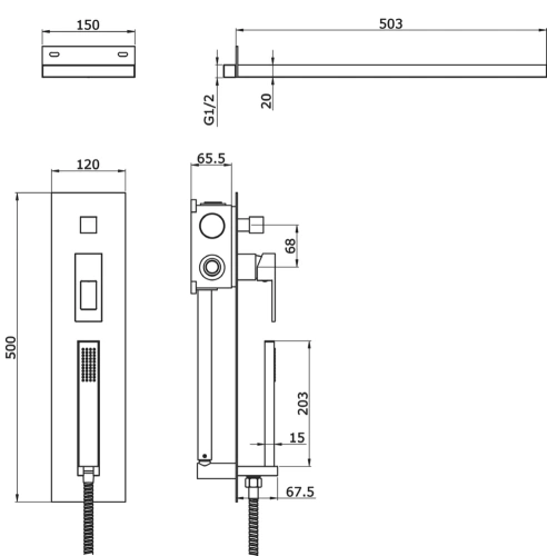 Душевая система Vivi Felice 0720 CROMO