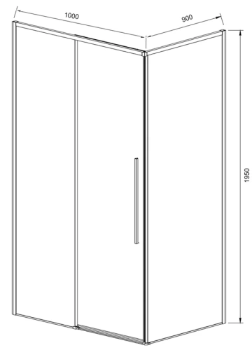 Душевой уголок Vincea Slim-N VSR-4SN9010CL