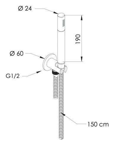 Комплект для душа Remer 337M317MCNO, черный матовый