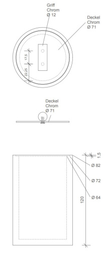 Контейнер с крышкой Decor Walther Stone DMD M 0971364
