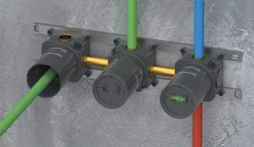 Скрытая часть горизонтальная на 2 выхода Remer WBOX97D2