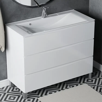 Тумба напольная Vela Бриз 100Н три ящика под Milen TU270602