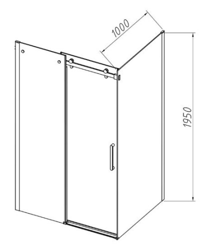 Душевой уголок Vincea Como-N VSR-4CN1014CLB
