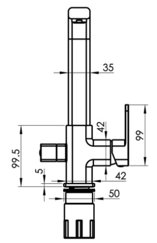 Смеситель для мойки Vivi Felice 1617-1 Bronzo