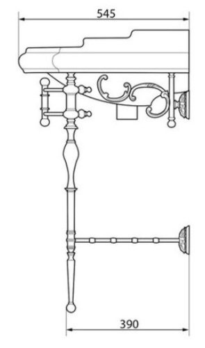 Консоль с раковиной Caprigo 7060/73-CRM