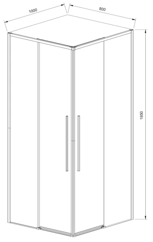 Душевой уголок Vincea Slim-N VSS-4SN8010CLG