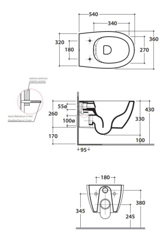 Унитаз подвесной Globo 4ALL MDS03AT