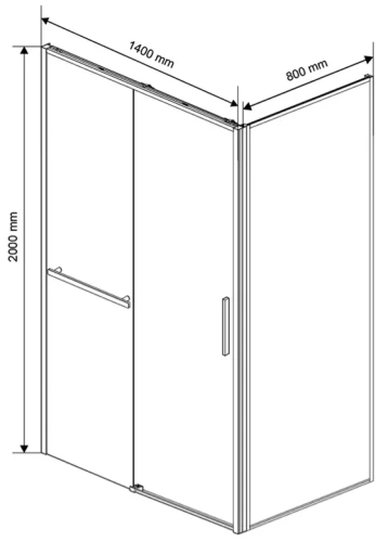 Душевой уголок Vincea Slim Soft VSR-1SS8014CLB