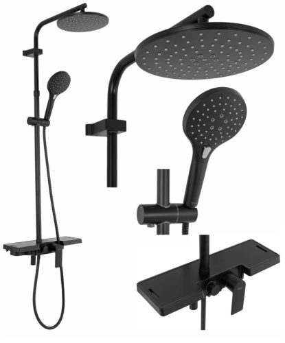 Душевая система Rea Santos Black P8803