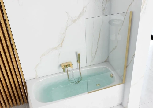 Шторка на ванную Rea Elegant gold matt 80 W6601