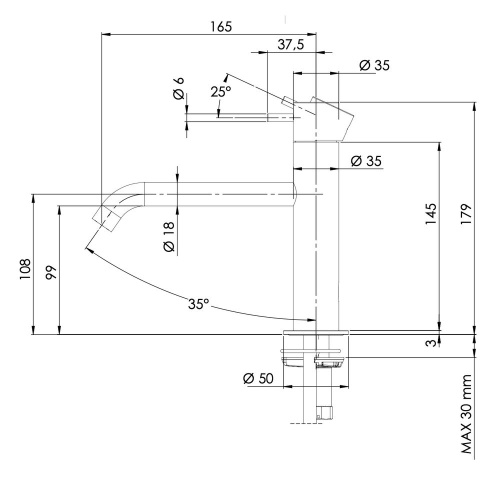Смеситель для раковины Daniel Tokyo TK606XNCR