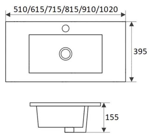 Умывальник CeramaLux 9393-80