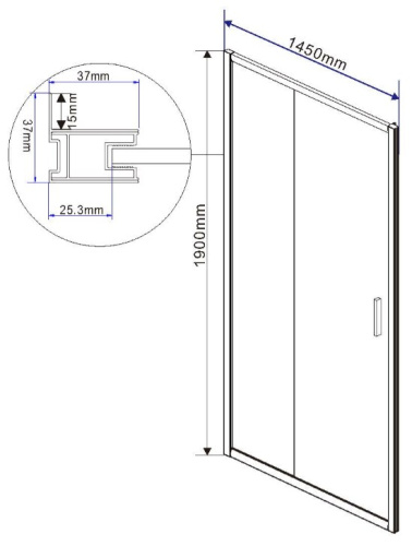 Душевая дверь Vincea Garda VDS-1G145CLG