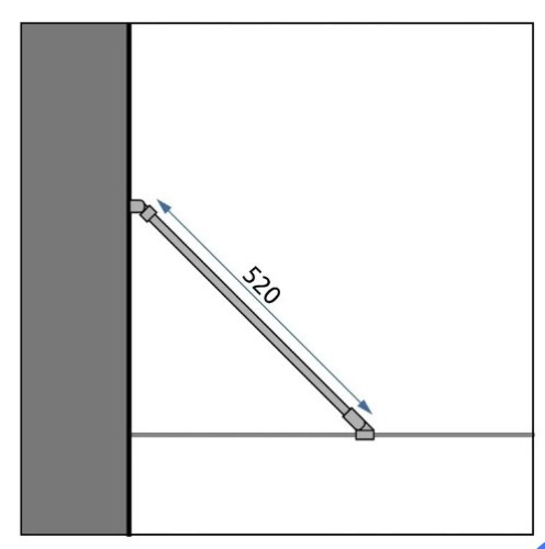 Кронштейн к боковой стенке REA Rapid gold matt K6130