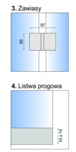 Душевая дверь Rea Fold Modul 100 K7439