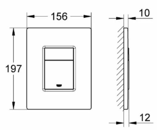 Кнопка смыва Grohe Skate Cosmopolitan 38732A00 темный графит