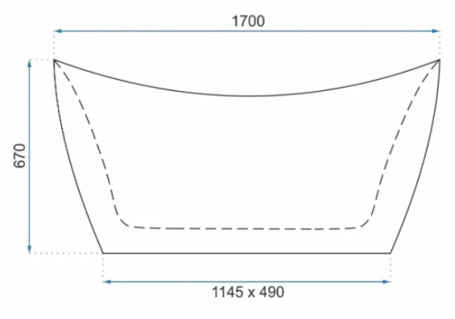 Ванна акриловая Rea KERRANO 170 W2003