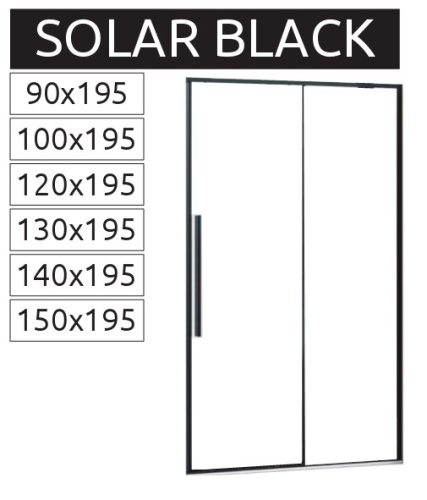 Душевая дверь Rea Solar Black 140 K6359