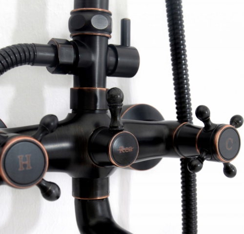 Душевая система Rea Retro Old Black P2366