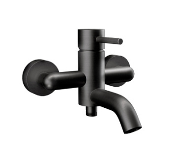 Смеситель для ванны Remer X Style X05CFP, чёрный брашированный хром