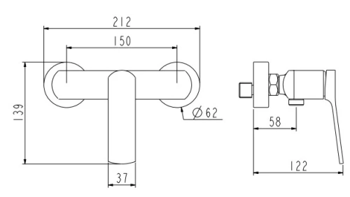 Смеситель для душа Nemo Prima NM-1341-CR chrome
