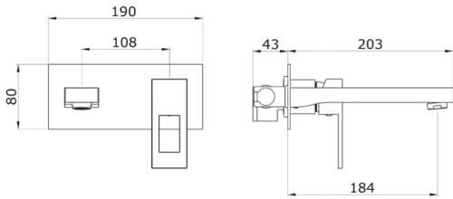 Смеситель для умывальника Vivi Felice 0735 NICHEL