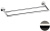 Полотенцедержатель двойной 60 см Remer Guest GS33NP, никель брашированный Полотенцедержатель двойной 60 см Remer Guest GS33NP, никель брашированный