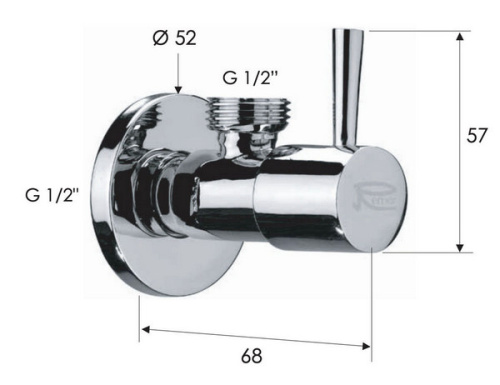 Запорный вентиль 1/2*1/2 Remer 128L1212
