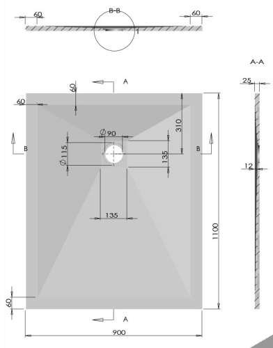 Душевой поддон Vincea VST-4SR9011A