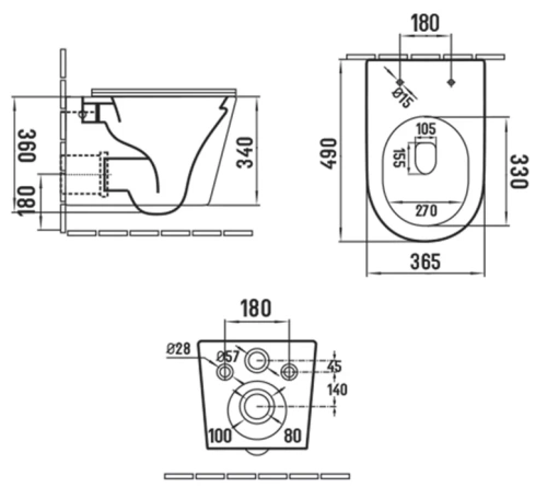 Унитаз подвесной Vincea Piatti VT1-11SMC