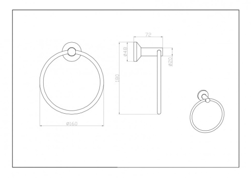 Полотенцедержатель CeramaLux Fleur 78306