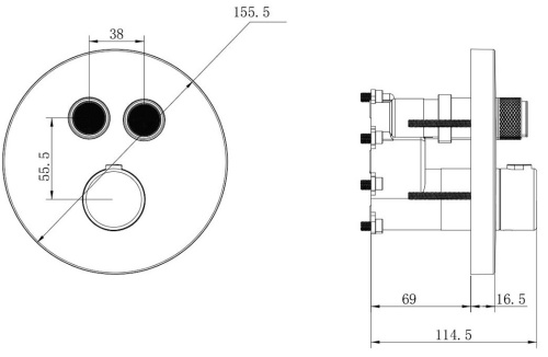 Душевая система Vincea Inspire VSFW-3I22MT3GM