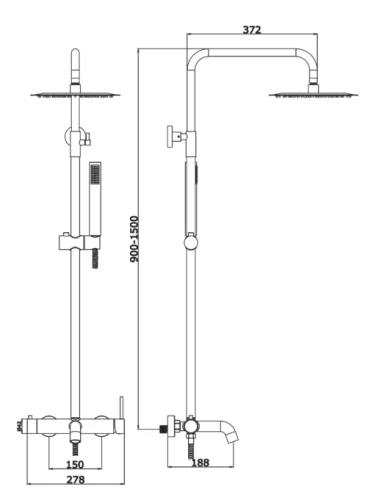 Душевая система Vivi Felice 0660 bianco opaco