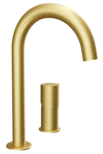 Смеситель для раковины Remer Edge EG557BG, золото брашированное