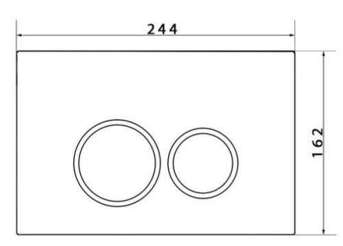 Кнопка для инсталляции Caprigo DEW-R ABS черный-хром DA001-BLACK/CRM
