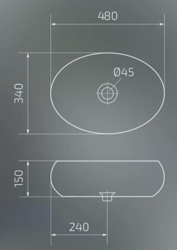 Умывальник Gid Bm9030b