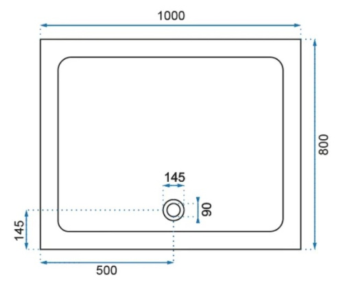 Душевой поддон Rea Savoy Black 80x100 K4087