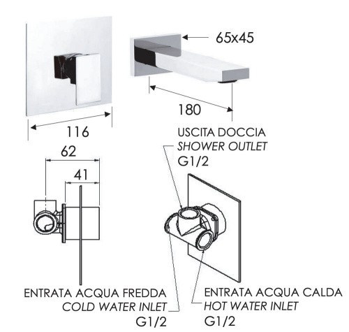 Смеситель для раковины Remer Q-Design QD15C